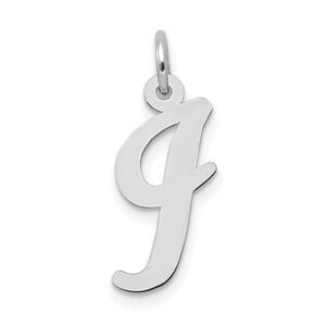 14k White Gold, Madison Collection, Medium Script Initial I Pendant